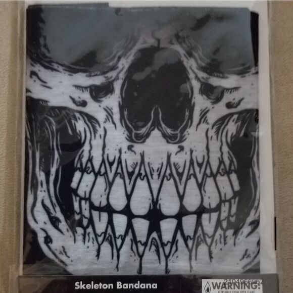 Skelton Bandana Skull Bandana, Skeleton Mask Ages 14+ - Picture 3 of 6